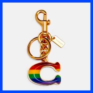 COACH RAINBOW 3D SIGNATURE BAG CHARM NEW